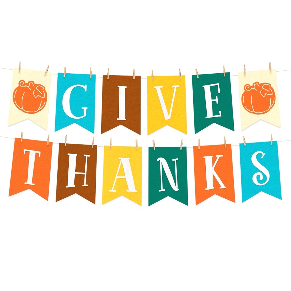 Thanksgiving “Give Thanks” Banner by CELEBRATE IT Fall Home Decor
